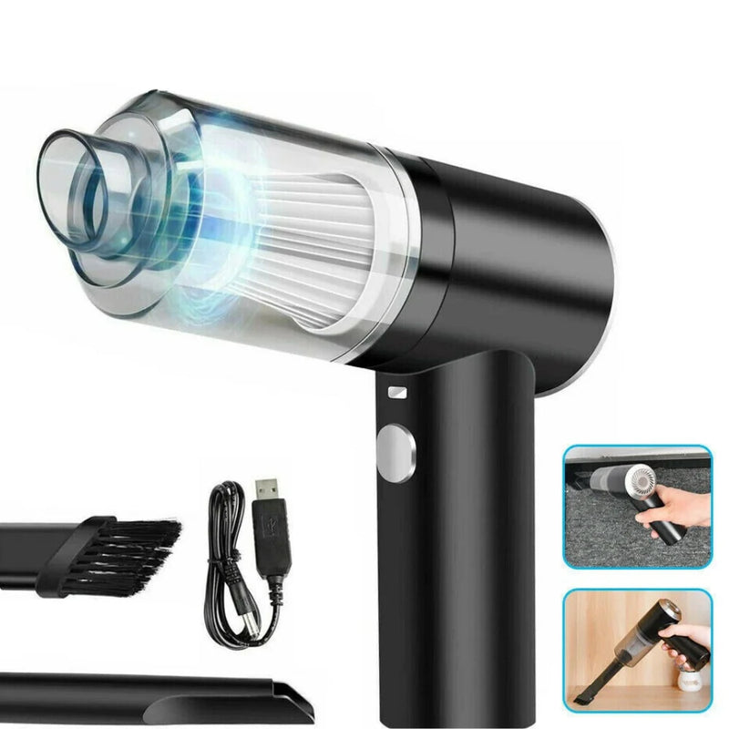 Mini Aspirador de Pó Elétrico Portátil para Casa/Automóvel 3 em 1 - 110V - Preto