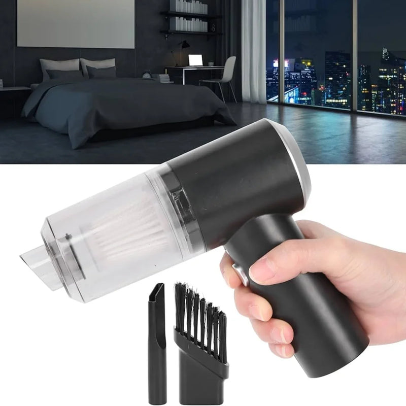 Mini Aspirador de Pó Elétrico Portátil para Casa/Automóvel 3 em 1 - 110V - Preto