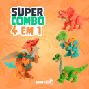 MonterSauros Brinktoon™ - Super Combo 4 em 1 + Brinde Exclusivo