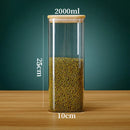 Potes de Vidros com tampa de Bambu