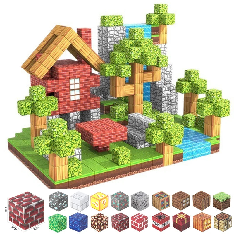 Bloco Minecraft Magnético 50-100 peças