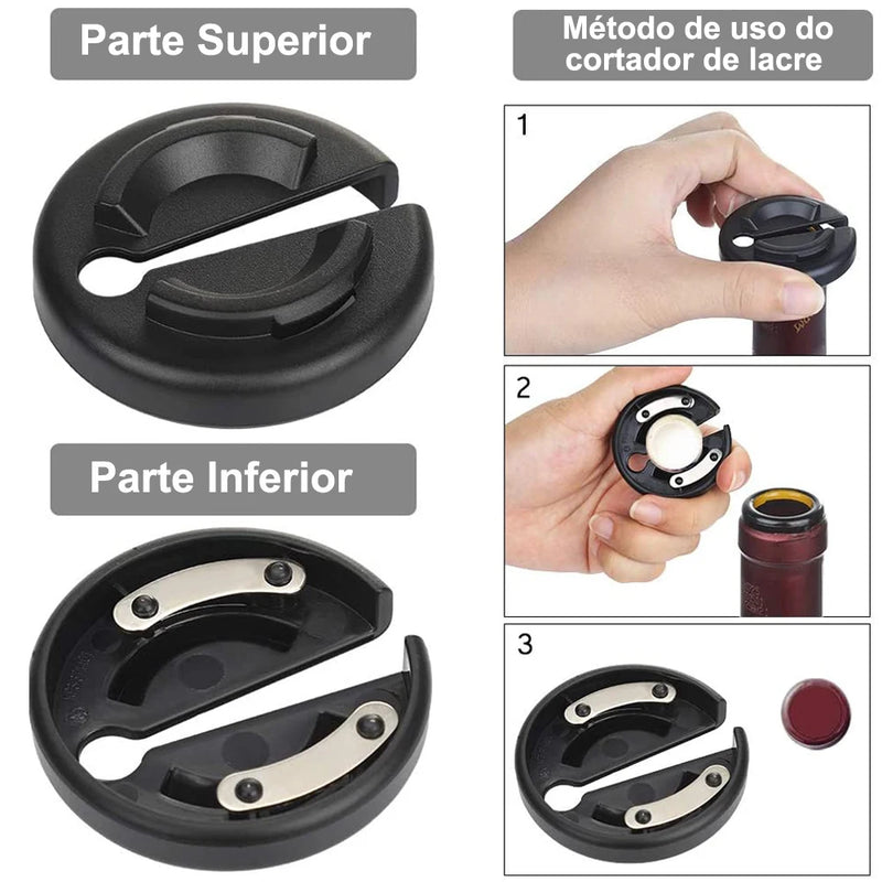 Abridor de Vinho Elétrico Saca Rolhas