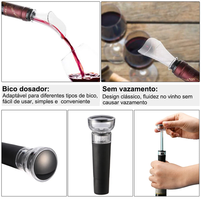 Abridor de Vinho Elétrico Saca Rolhas