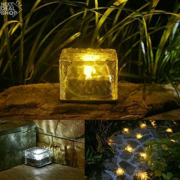 Tijolos de Vidro com Luz movido a Energia Solar - Perfeito para Decoração Externa!